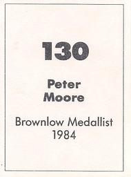 1990 Select AFL Stickers #130 Peter Moore Back